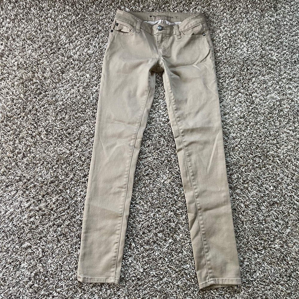Celebrity pink khaki skinny jeans